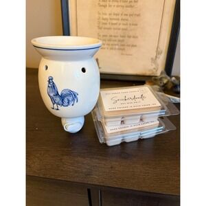 Blue Rooster Ceramic Plug In Wax Warmer with Day Dream Farm Soy Wax Melts Set